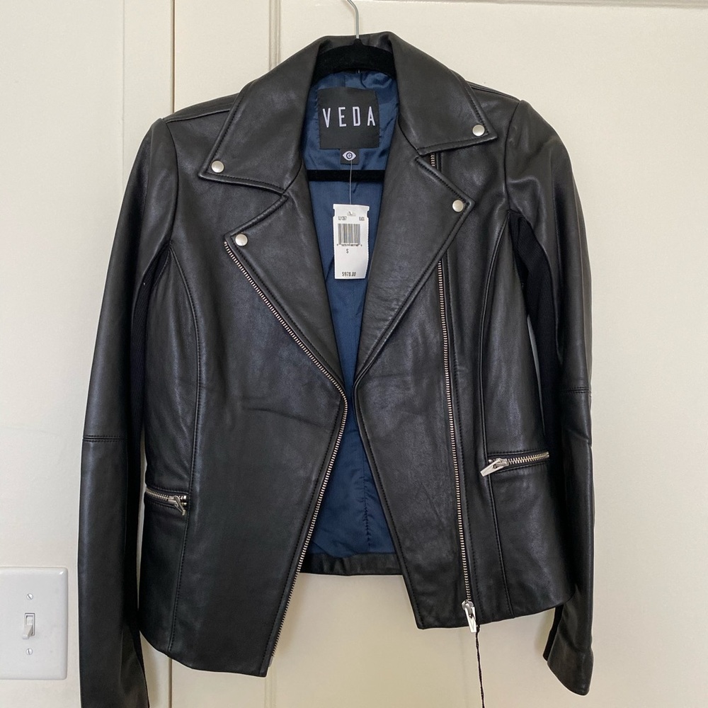 Veda Leather Jacket Small NWT
